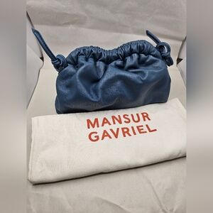 mansur gavriel mini cloud clutch - blue